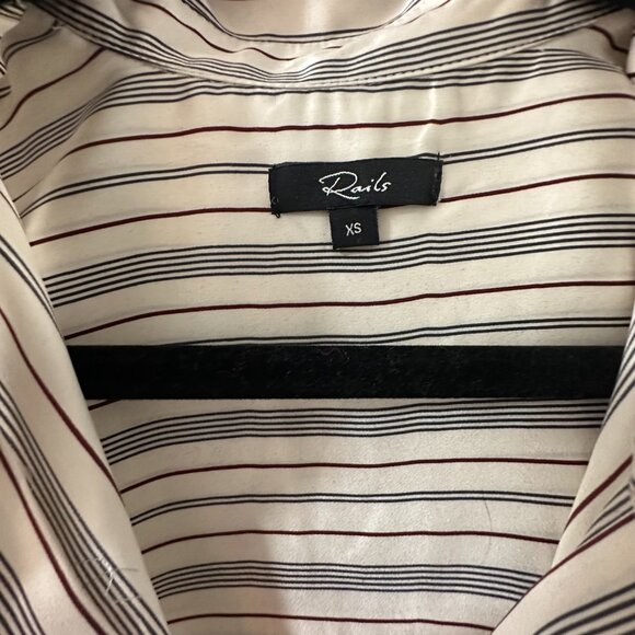 Rails Dorian Silk Shirt Providence Stripe - Picture 4 of 5